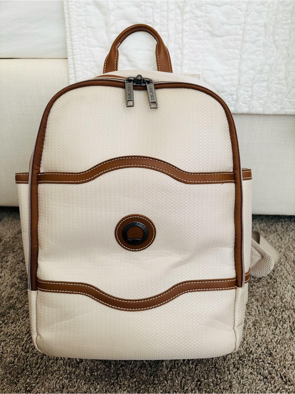 DELSEY Paris Chatelet Air 2.0 Laptop Backpack Angora Cream